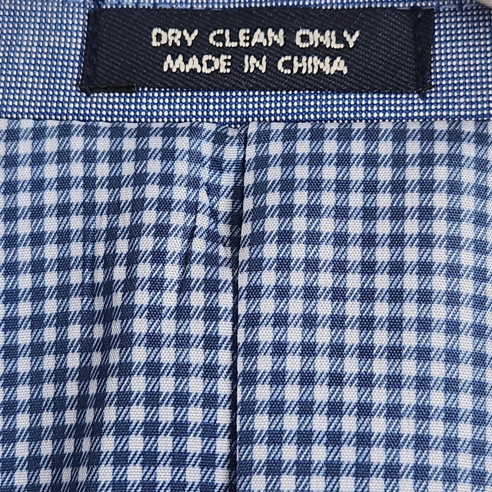 Saddlebred Business Casual Blue Chambray Sports Coat Cotton Size 40R